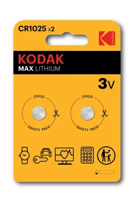 Pilas de litio Kodak MAX CR1025