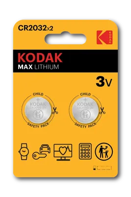 Pilas de litio Kodak MAX CR2032