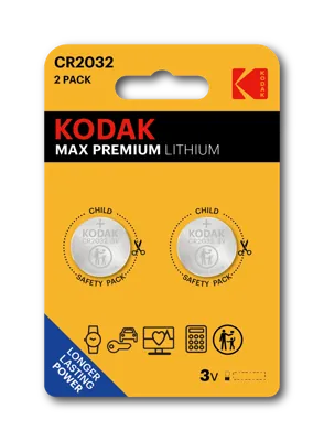 Pilas de litio Kodak MAX PREMIUM CR2032