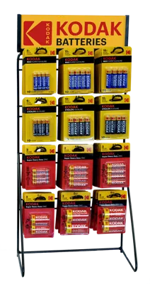 Expositores de alambre Kodak de 4, 12 y 24 ganchos