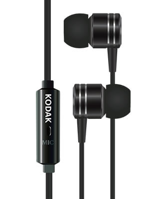 auriculares intraurales con cable microfono Kodak 300+ MAX Earphones